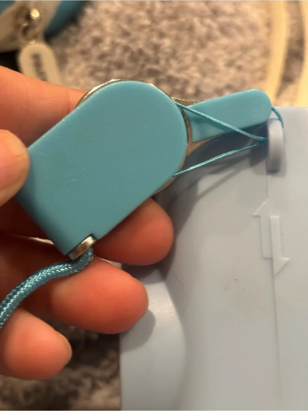 Light Blue Instant Print Toy Camera with Carry Case and Strap